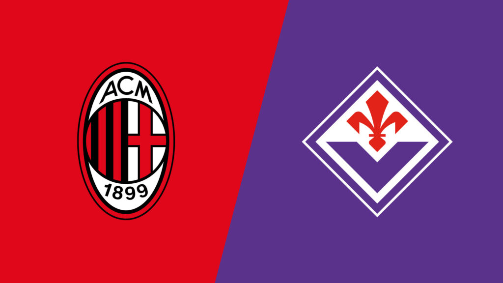 Team Logos of AC Milan vs Fiorentina