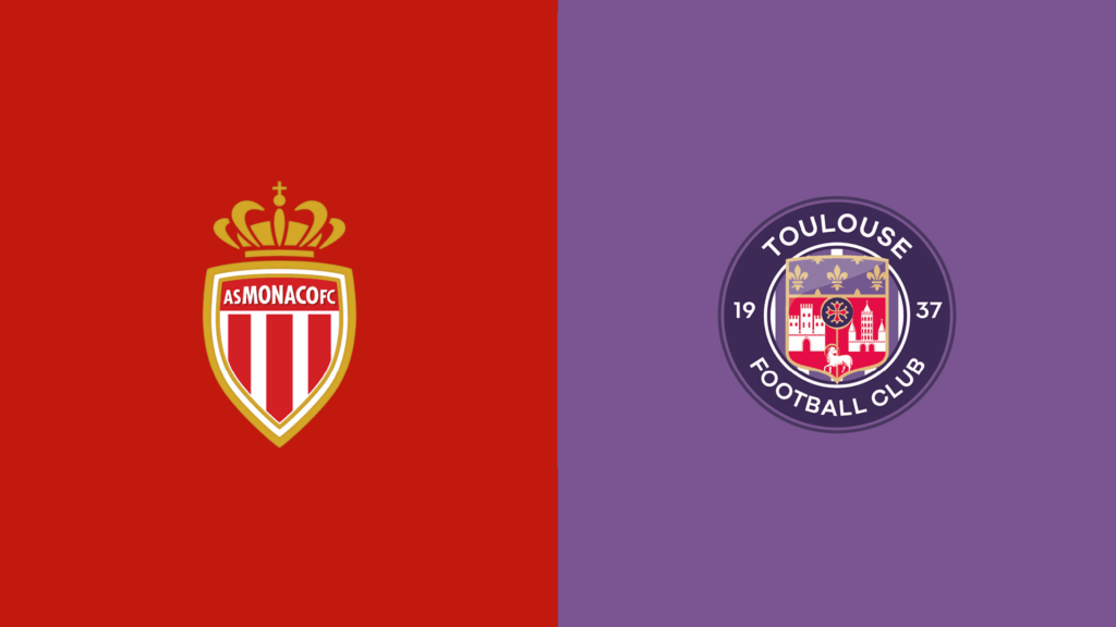 Team Logos of AS Monaco vs Toulouse