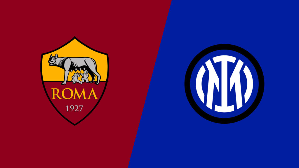 Team Logos of AS Roma vs Inter