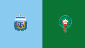 Team Logos of Argentina vs Morocco