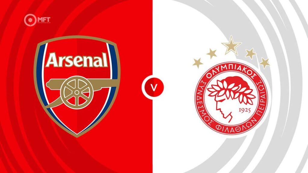 Team Logos of Arsenal vs Olympiacos Piraeus
