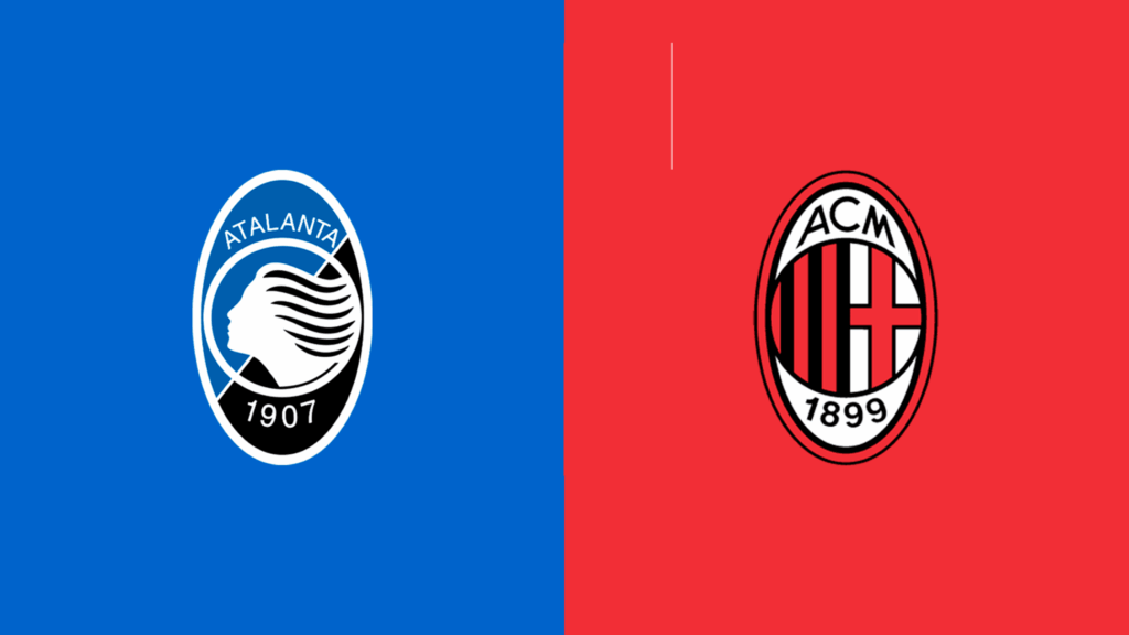 Team Logos of Atalanta vs AC Milan