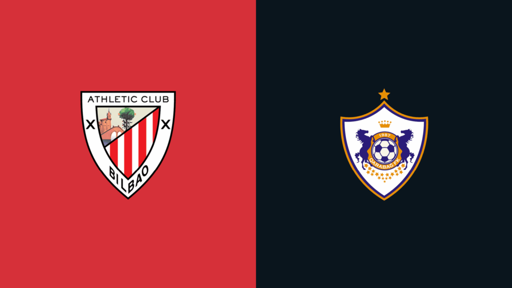 Team Logos of Athletic Bilbao vs Qarabag