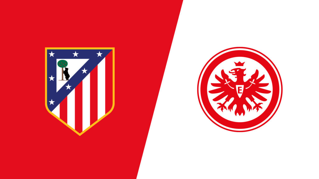 Team Logos of Atletico Madrid vs Eintracht Frankfurt