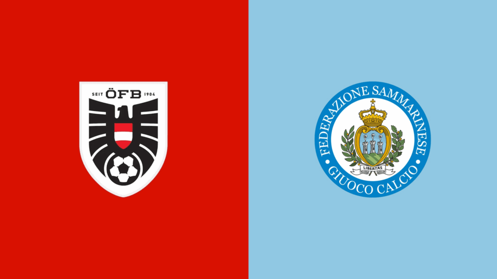 Team Logos of Austria vs San Marino