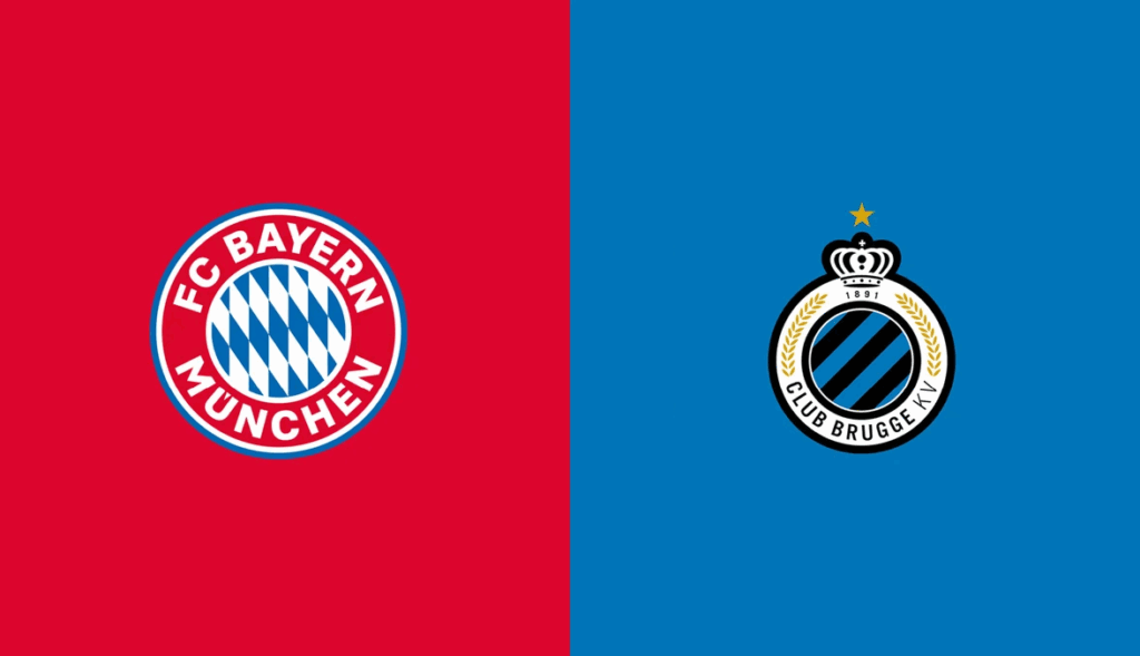 Team Logos of Bayern Munich vs Club Brugge