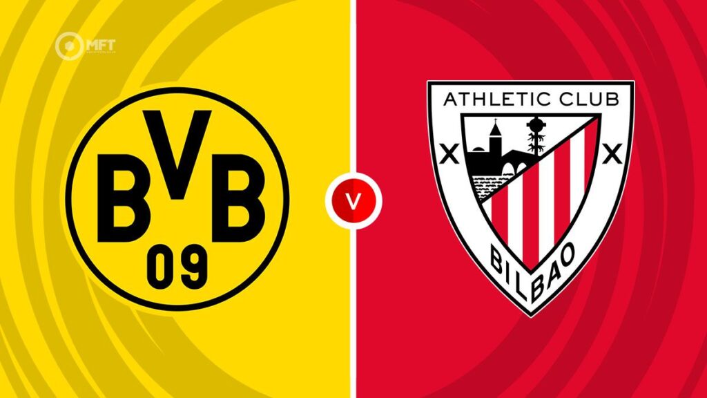 Team Logos of Borussia Dortmund vs Athletic Bilbao