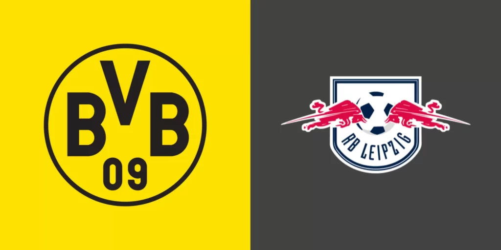 Team Logos of Borussia Dortmund vs RB Leipzig