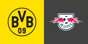 Team Logos of Borussia Dortmund vs RB Leipzig