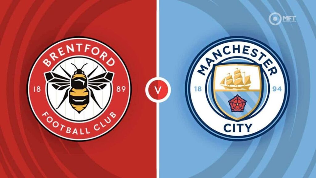 Team Logos of Brentford vs Manchester City