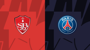 Team Logos of Brest vs PSG Paris Saint-Germain