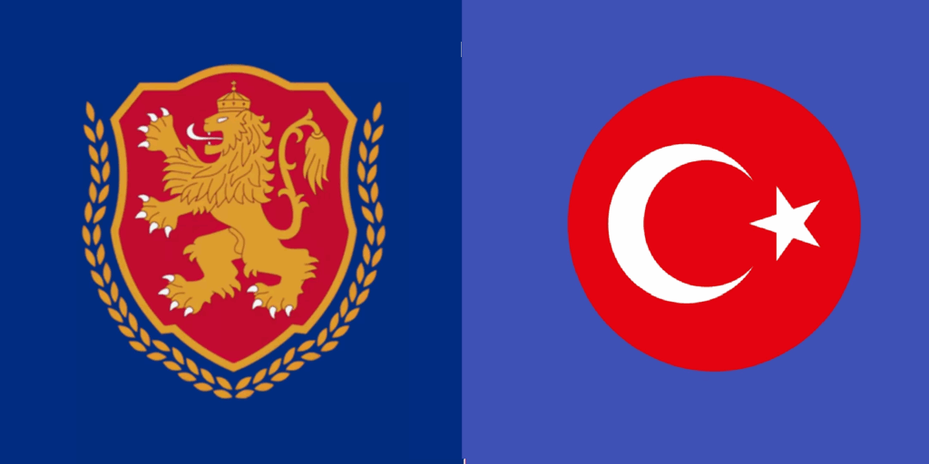 Team Logos of Bulgaria vs Turkey