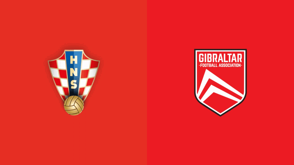 Team Logos of Croatia vs Gibraltar