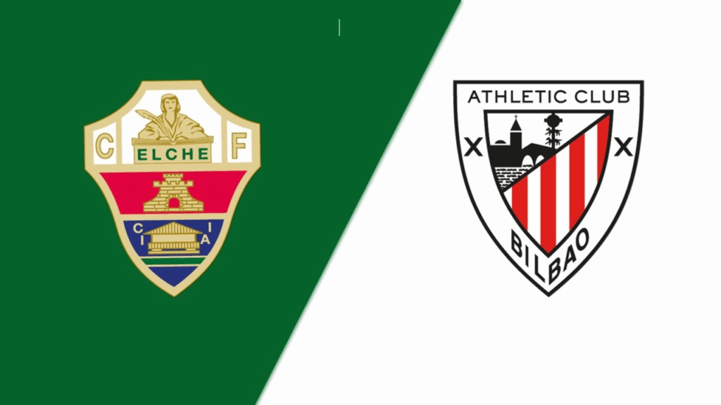 Team Logos of Elche vs Athletic Bilbao