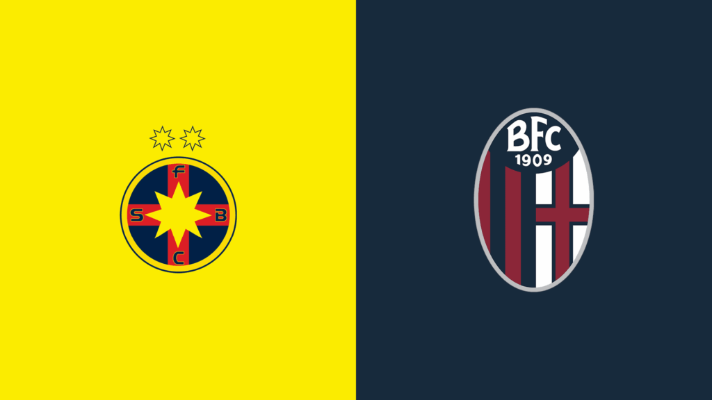 Team Logos of FCSB vs Bologna