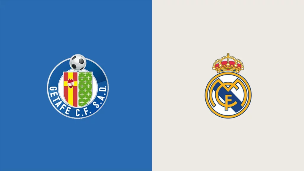 Team Logos of Getafe vs Real Madrid