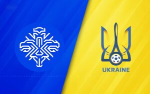 Team Logos of Iceland vs Ukraine