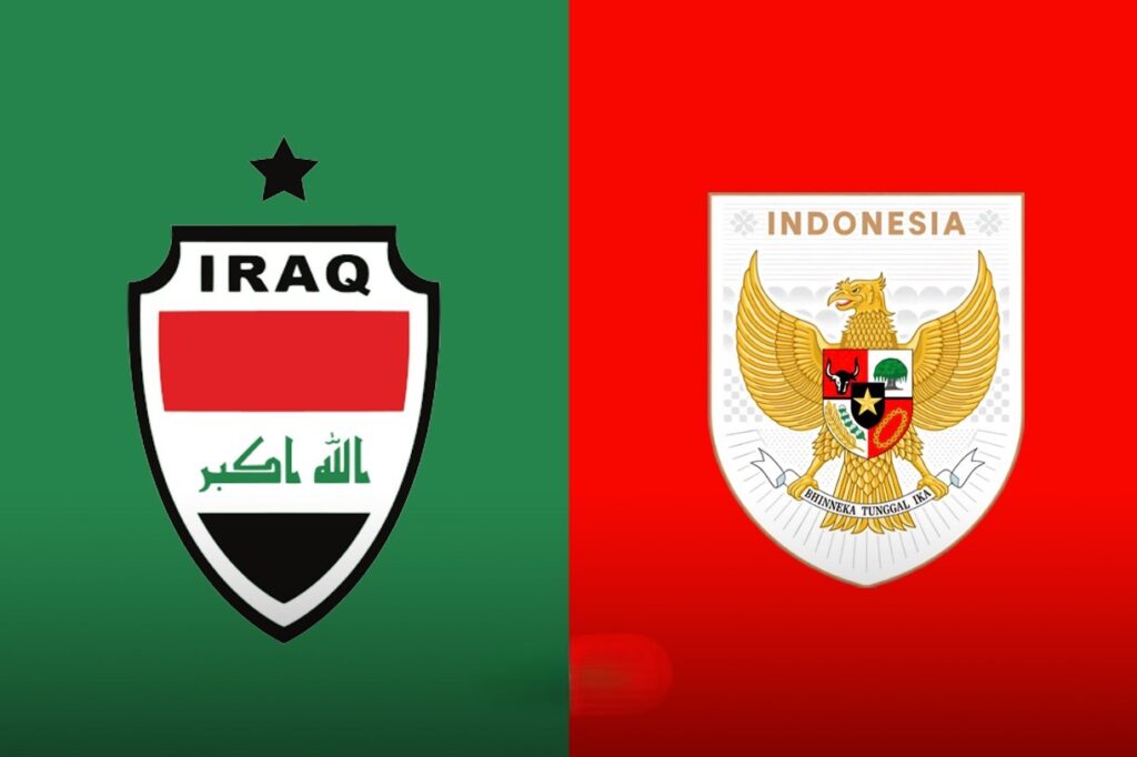 Team Logos of Iraq vs Indonesia