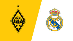 Team Logos of Kairat Almaty vs Real Madrid