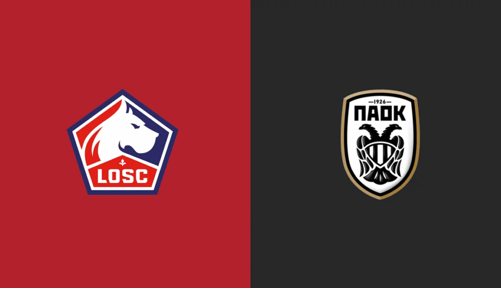 Team Logos of Lille vs PAOK