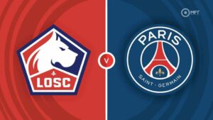 Team Logos of Lille vs PSG Paris Saint German