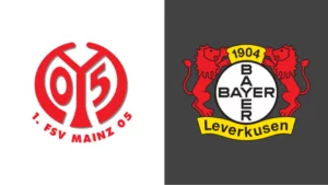 Team Logos of Mainz vs Bayer Leverkusen