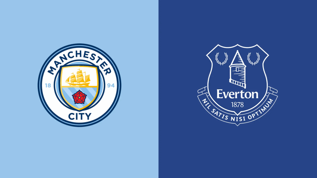 Team Logos of Manchester City vs Everton
