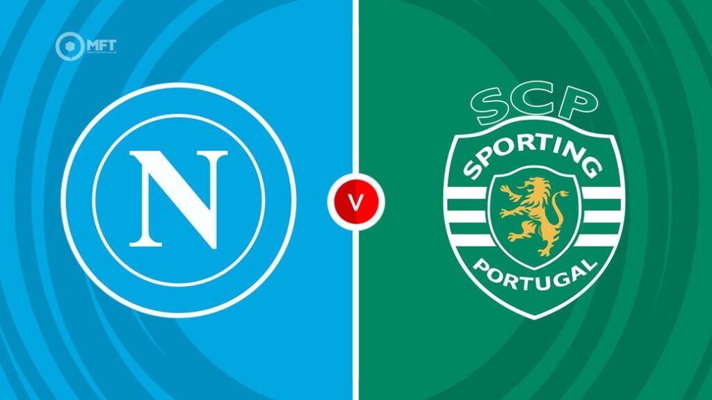 Team Logos of Napoli vs Sporting Lisbon