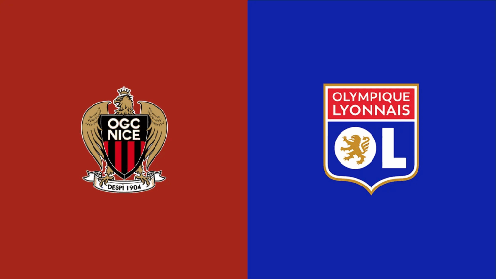 Team Logos of Nice vs Olympique Lyonnais
