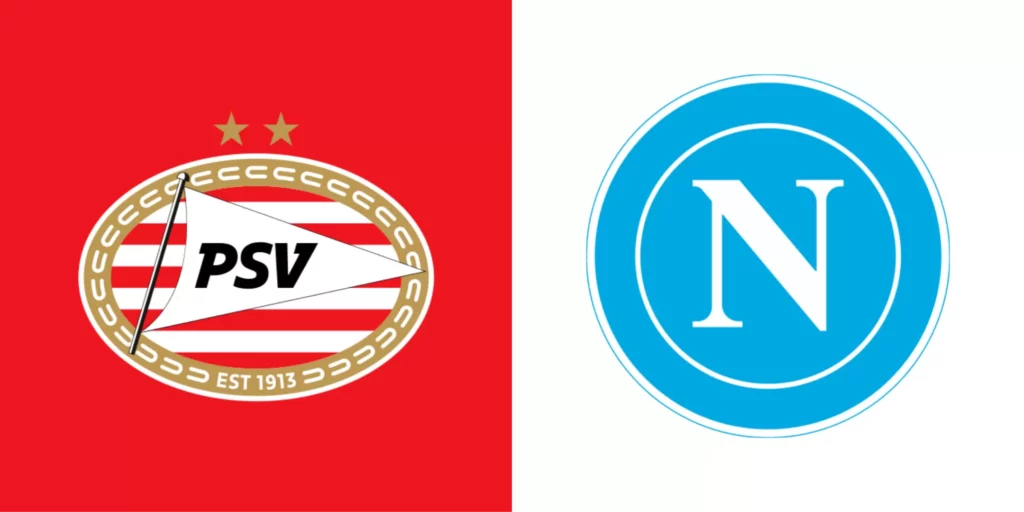 Team Logos of PSV vs Napoli