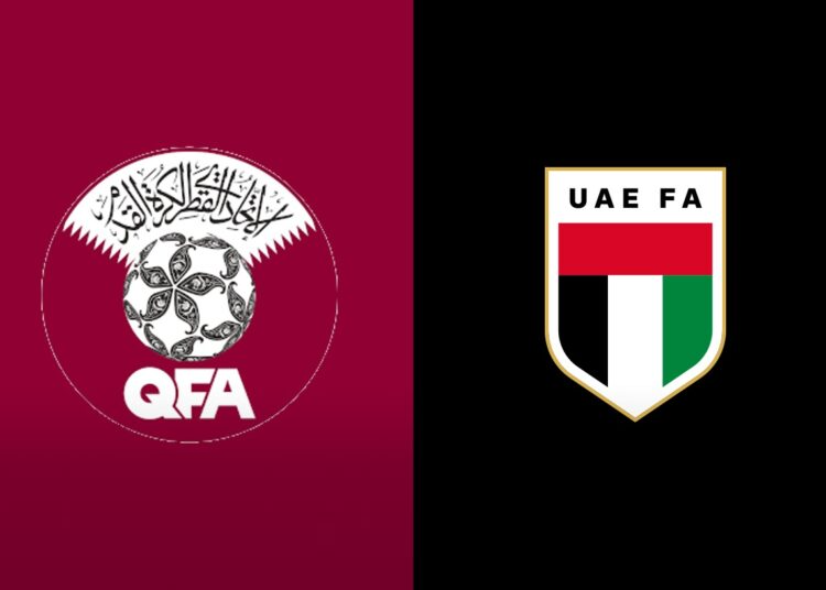 Team Logos of Qatar vs United Arab Emirates