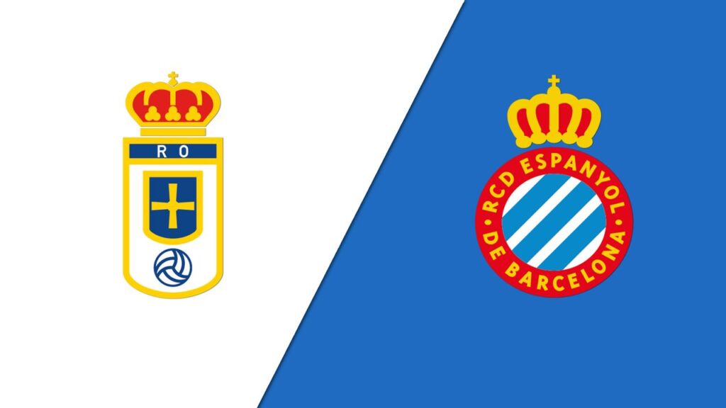 Team Logos of Real Oviedo vs Espanyol