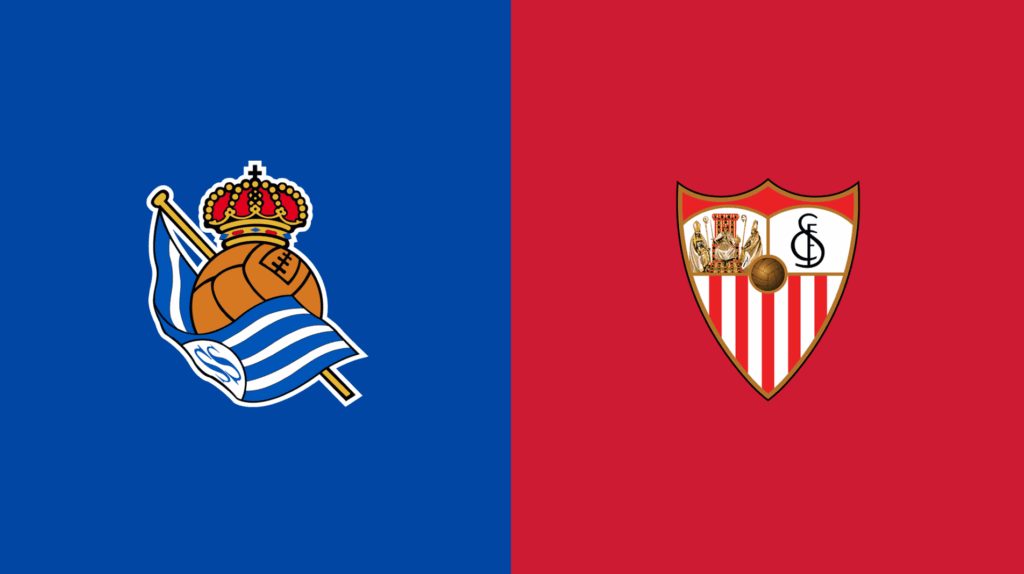 Team Logos of Real Sociedad vs Sevilla