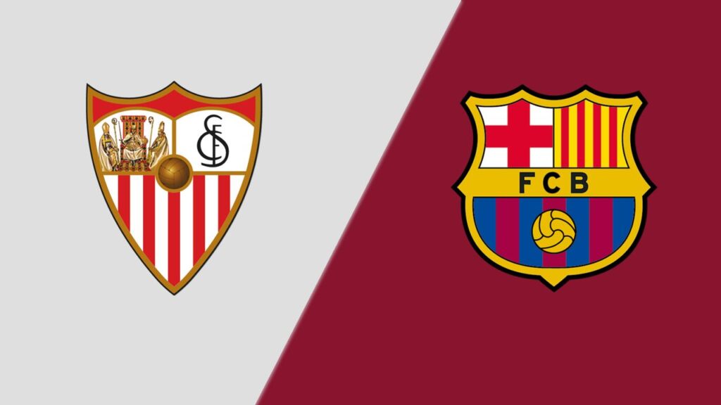 Team Logos of Sevilla vs Barcelona