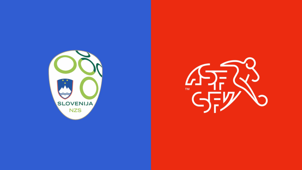 Team Logos of Slovenia vs Switzerland