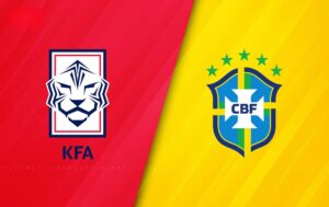 Team Logos of South Korea vs Brazil