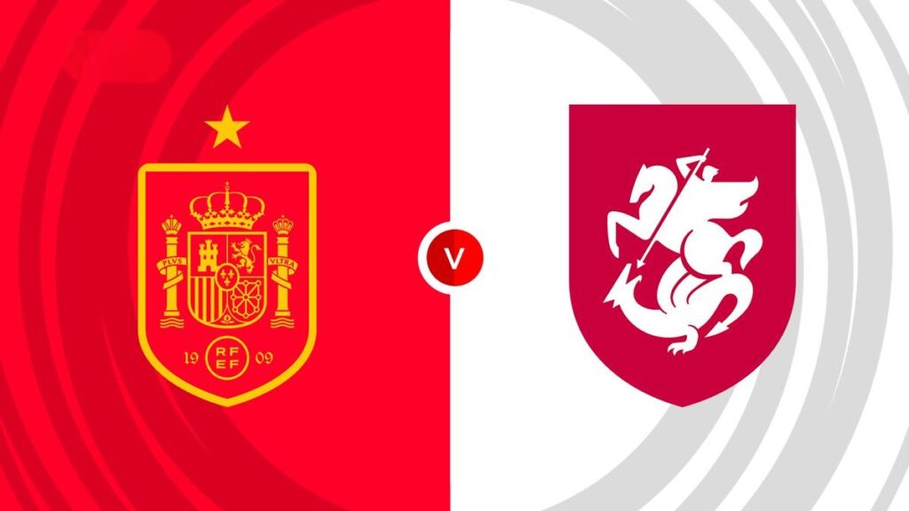 Team Logos of Spain vs Georgia
