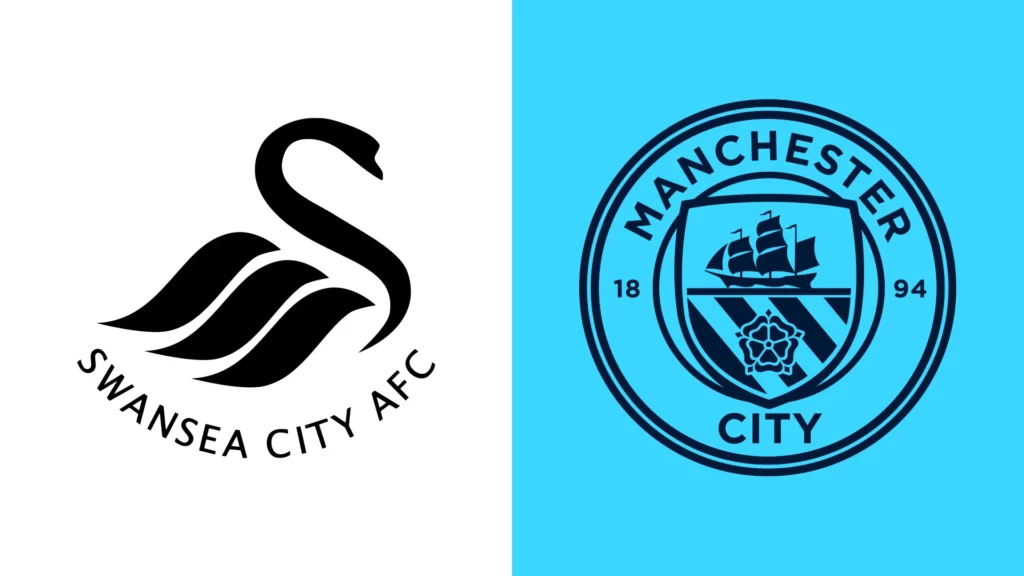 Team Logos of Swansea vs Manchester City