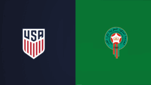 Team Logos of USA vs Morocco 2025