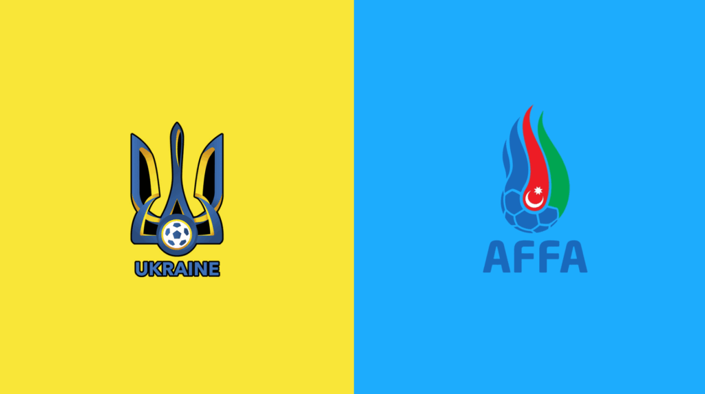 Team Logos of Ukraine vs Azerbaijan