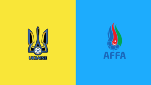 Team Logos of Ukraine vs Azerbaijan