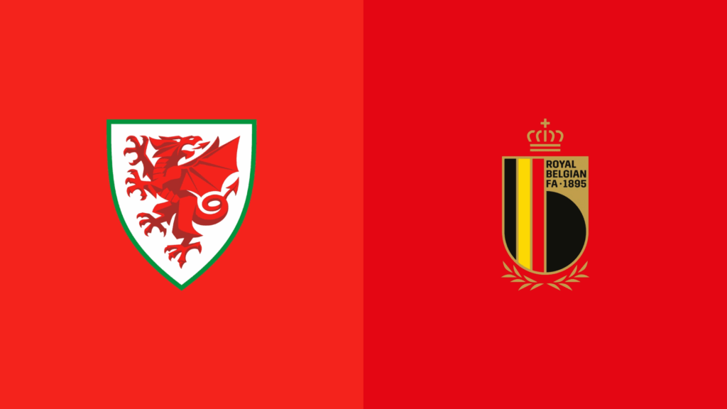 Team Logos of Wales vs Belgium