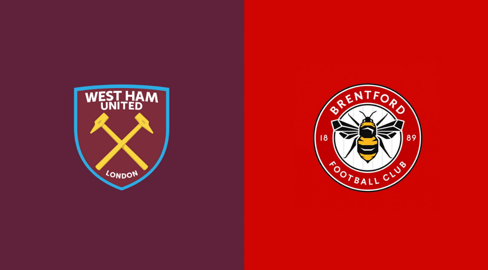 Team Logos of West Ham United vs Brentford