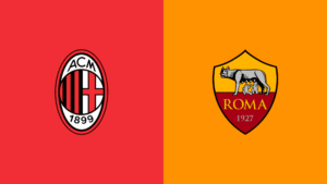 Team Logos of AC Milan vs AS Roma