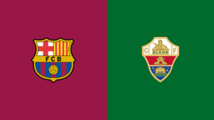 Team Logos of Barcelona vs Elche