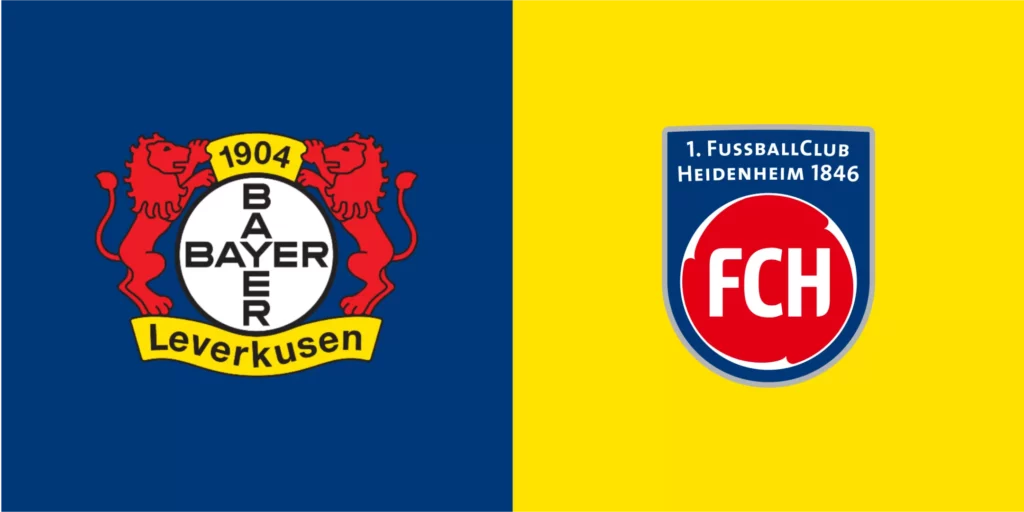 Team Logos of Bayer Leverkusen vs Heidenheim