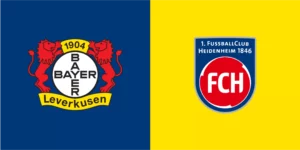 Team Logos of Bayer Leverkusen vs Heidenheim
