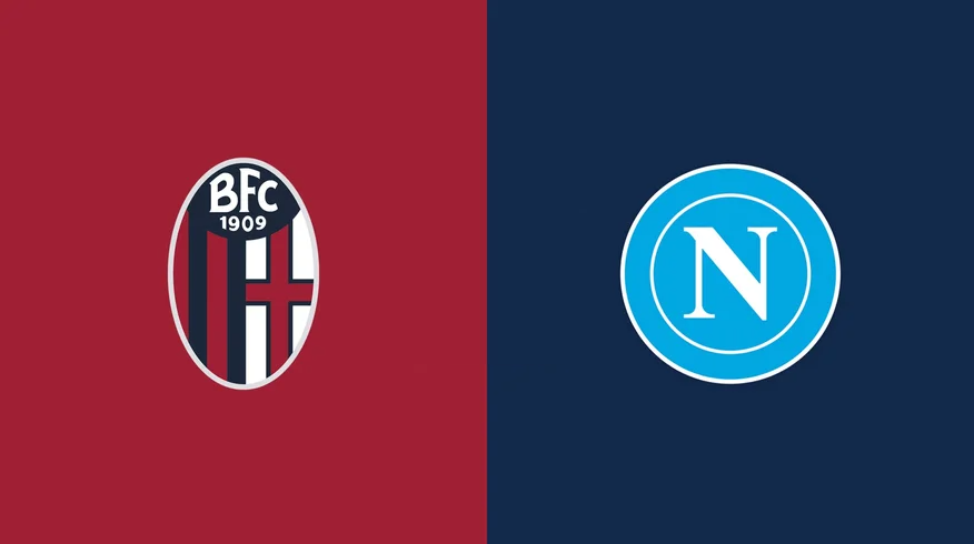 Team Logos of Bologna vs Napoli