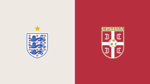 Team Logos of England vs Serbia