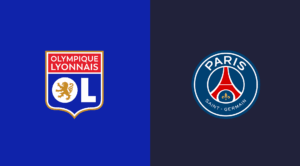 Team Logos of Olympique Lyonnais vs PSG Paris Saint-Germain